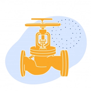 Чугунный клапан обратный фланцевый Ду 300 мм Ру 2.5 кгс/см2 ГОСТ 27477-87
