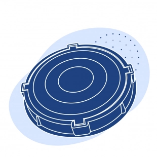 Люк полимерно-песчаный 73 мм 15 т 55 кг
