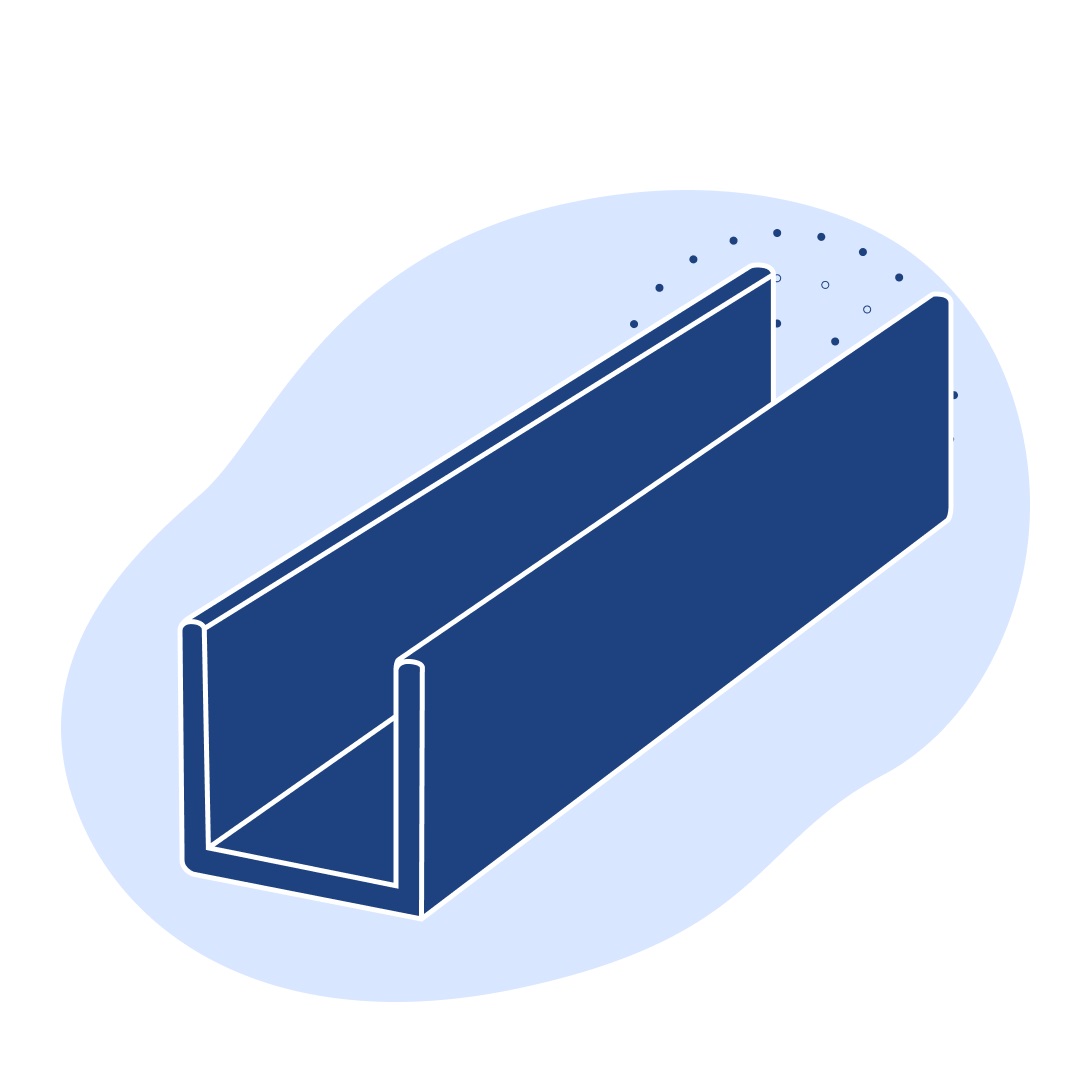 Алюминиевый швеллер 35x53.6x1.5x1000 мм 1925 ГОСТ 13624-90