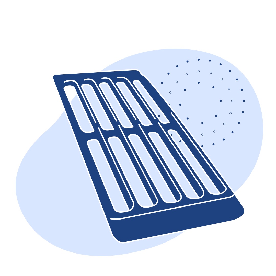 Чугунный колосник 550x280 мм СЧ18